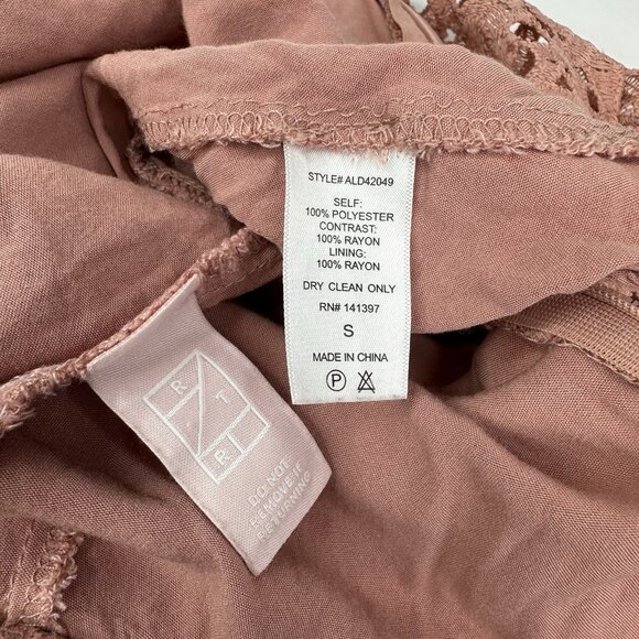 ASTR The Label X RTR Women's Dark Pink Lace A-Line Crepe BOHO MIDI Dress S/C27 - Picture 6 of 13